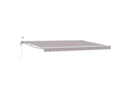 Vidaxl Toldo Retrátil Elétrico Cinza Claro E Branco 4 × 3 M