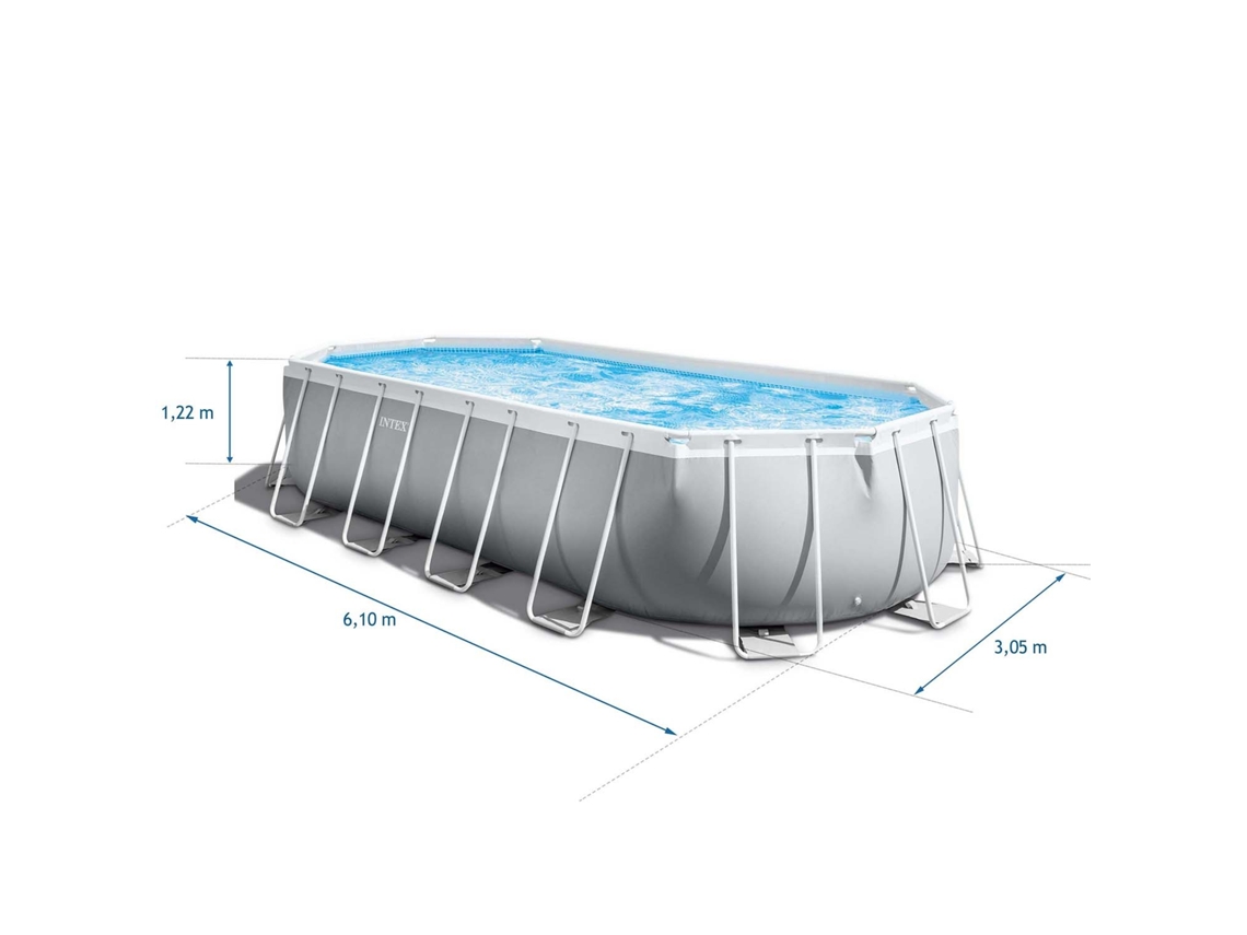 Piscina De Jardim Com Estrutura 610 X 305 X 122 Cm 21 Em 1 Intex 26798
