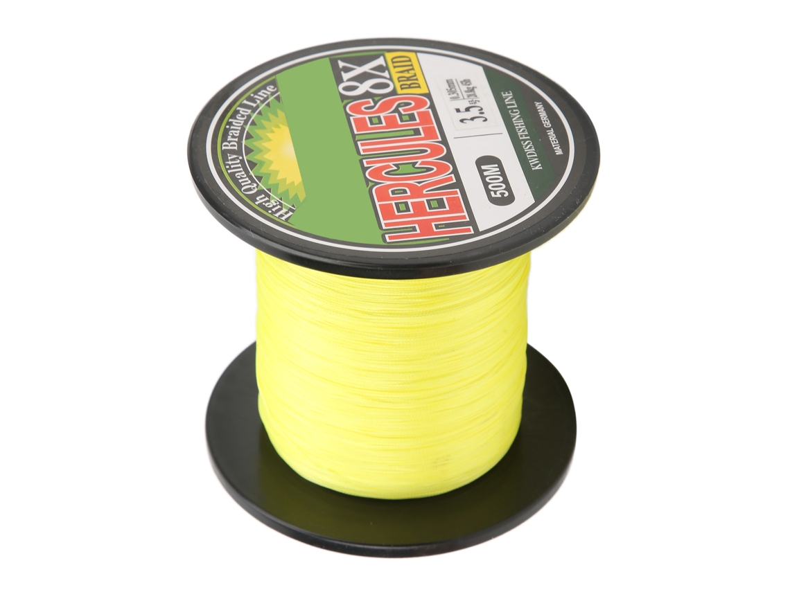 Linha de Pesca Carp 500m Amarela Resistente À Corrosão