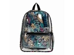 Mochila Escolar Grande Para Adolescentes, Transparente, Em Pvc, Com Vários Bolsos Para Livros E Laptop, Ideal Para Escola E Uso Diário.