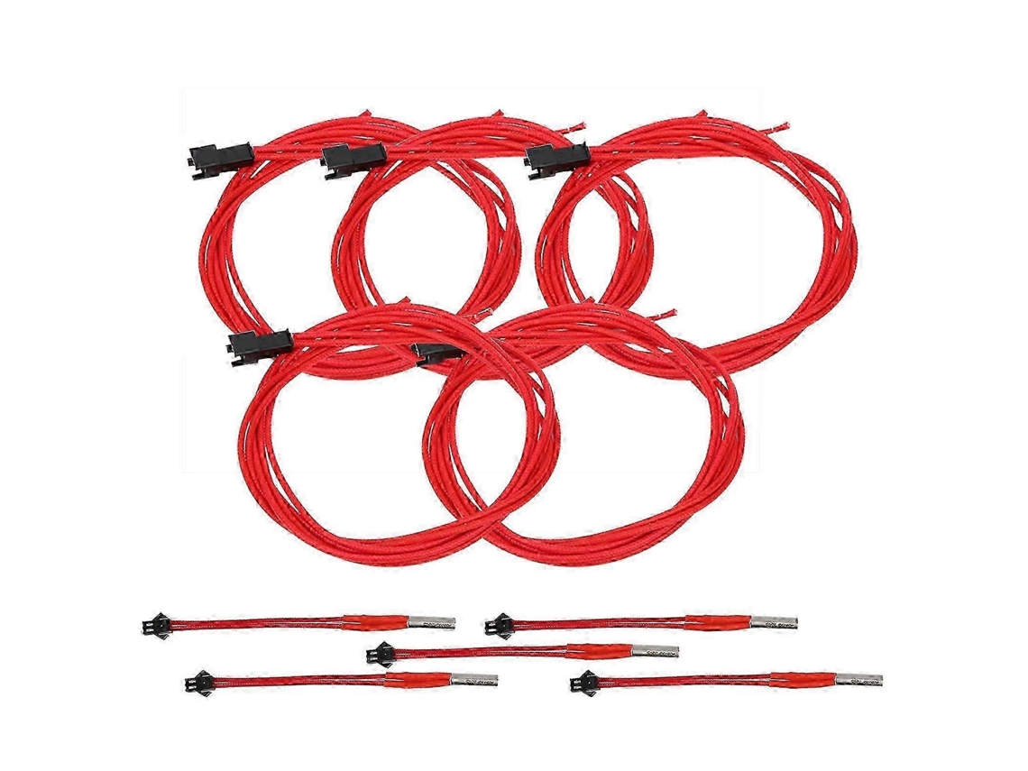 Conjunto de 5 Hastes de Aquecimento Segmentadas para Impressora 3d, em Aço Inoxidável, com Terminais, 24v 40w GOKOCO
