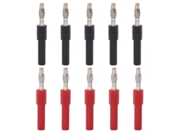 5set conector plugue banana J.20012 4mm macho para 2mm fêmea para multímetro adaptador S/MARCA