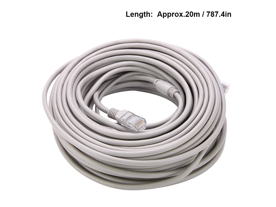 Cabo Ethernet Cctv Rj45 Com Alimentação Dc (compatível Com Câmeras Ip E Nvr, Integra Dados E Alimentação)