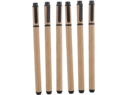 Conjunto De 12 Canetas Em Gel Criativas Feitas Papel Kraft. Rollerball