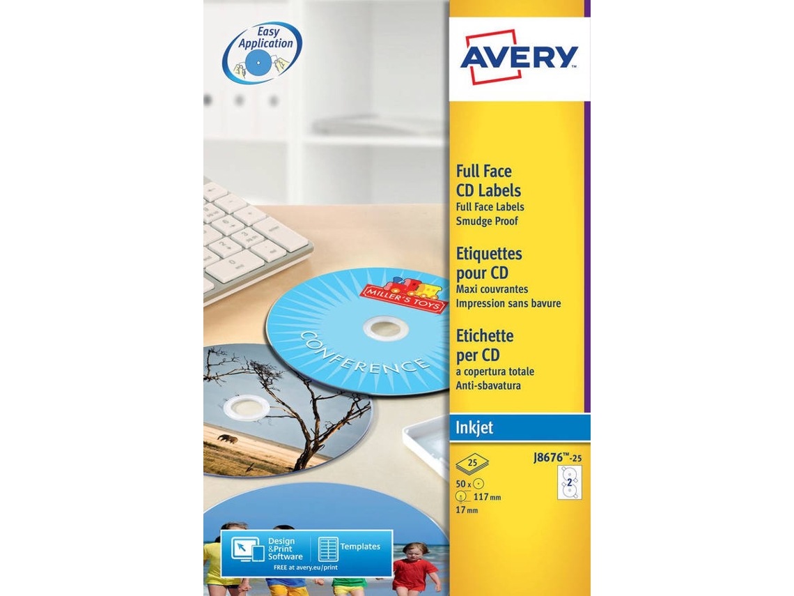 Etiquetas para impressão AVERY J8676
