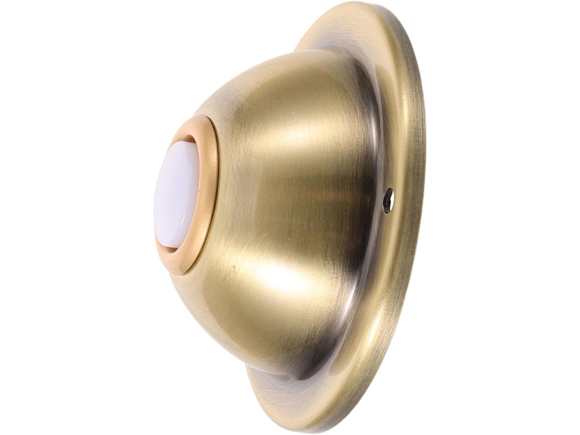 Campainha Com Design Vintage Fio, Com Botão De Ferro Dourado E Alarme Transparente Portas Casa Escritório