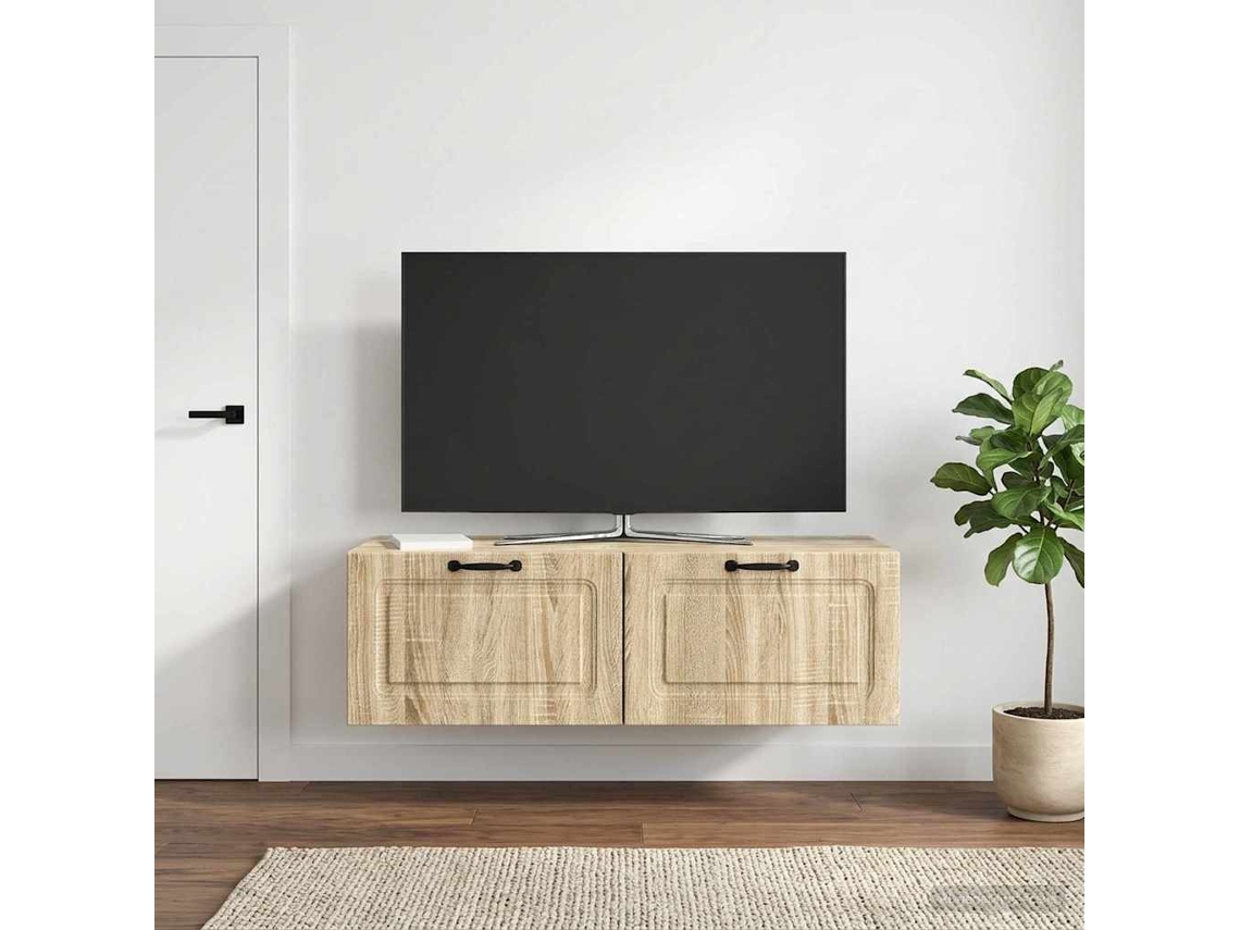 Vidaxl Gabinete De Tv De Parede Carvalho Sonoma 98 X 41 X 30 Cm