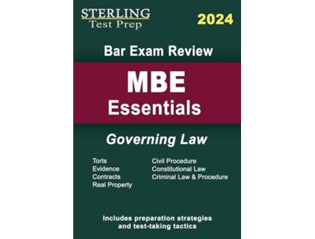 Livro Sterling Bar Exam Review MBE Essentials Governing Law Outlines de Sterling Test Prep (Inglês)