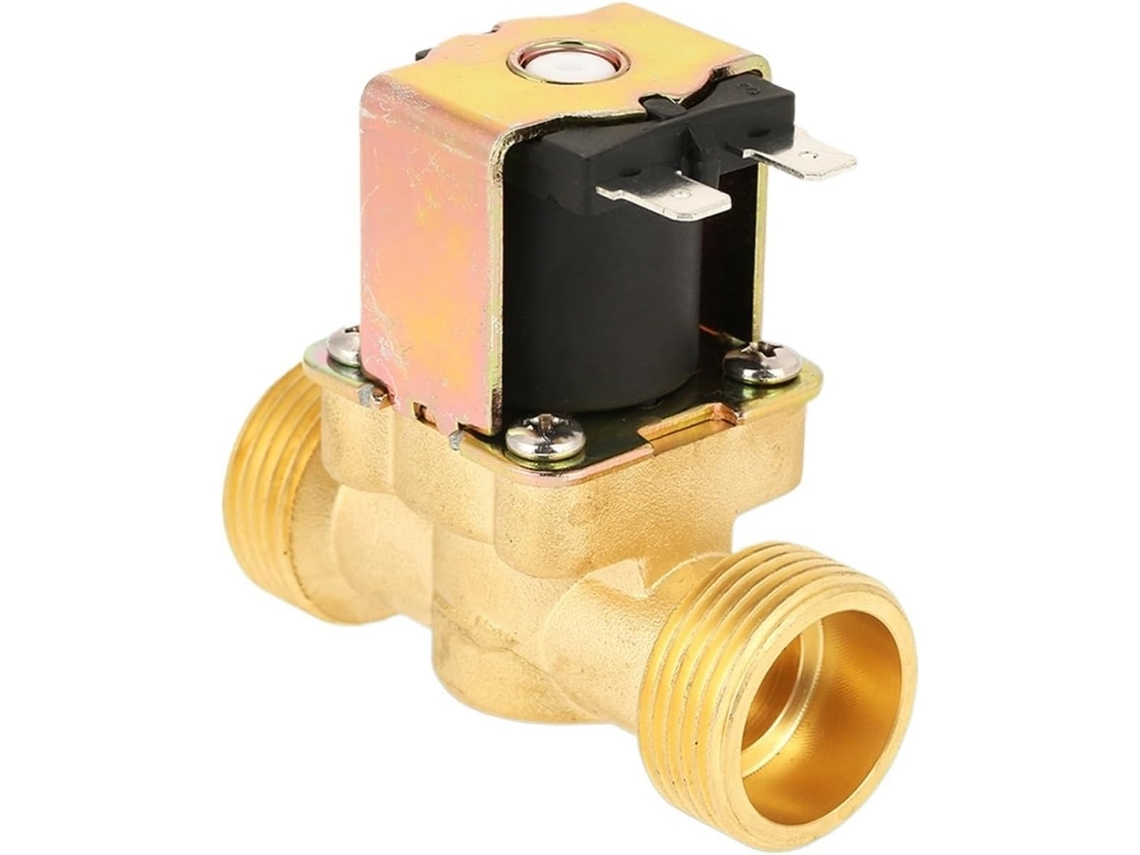 Válvula Solenoide Elétrica De Latão Para Água, Normalmente Fechada.