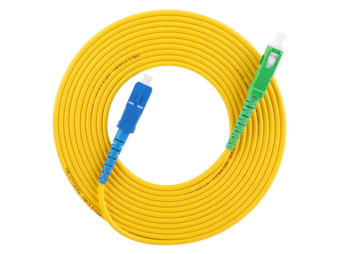 Jumper De Fibra Óptica 20m Single Mode Sc Apc-sc Upc Com Baixa Perda E Transmissão Estável