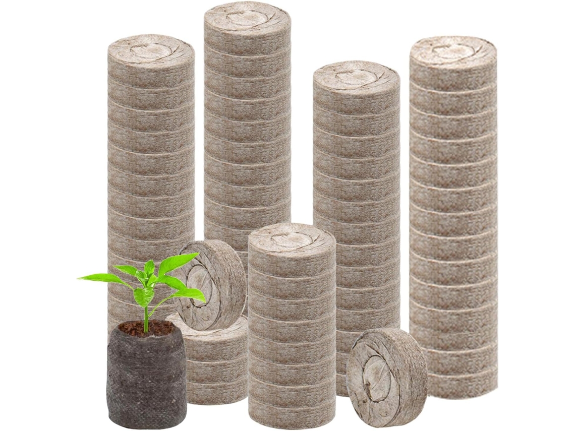 Substrato para Vasos 100 Sachês de Fertilizante para Crescimento Substrato Orgânico À Base de Turfa de 30 Mm para CHABERLU