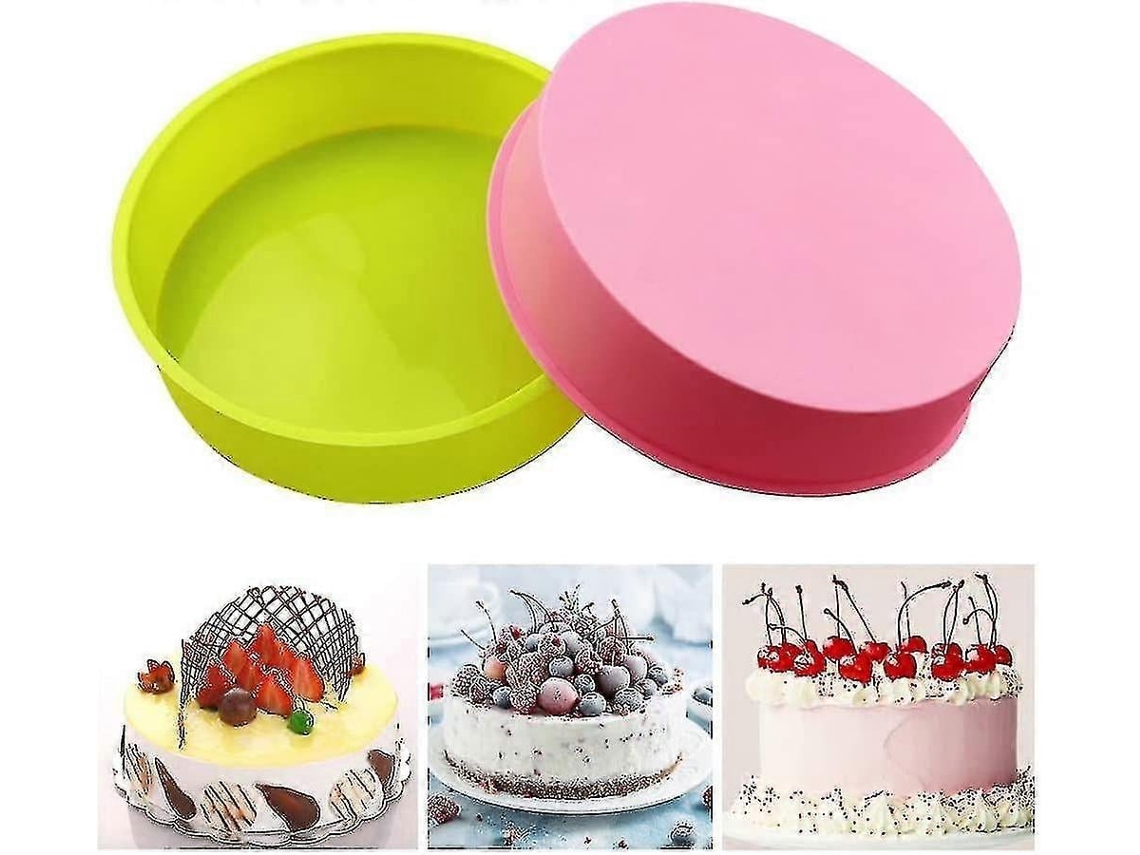 2 Formas Redondas De Silicone Para Bolo Chaberlu