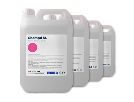 HOSTELPAK 4 X 5L Champô Colecção Ecostay Amenities para Hotéis Amenities de Banho Caixa: 4Uds.