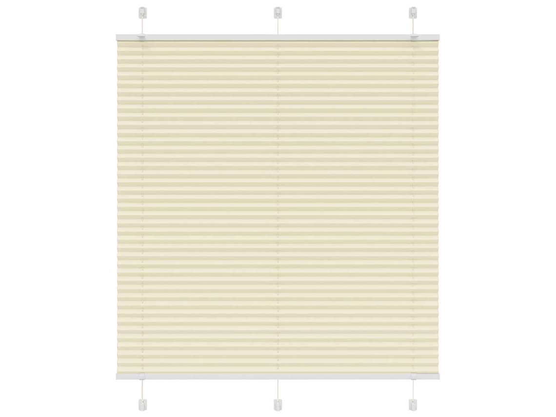 Vidaxl Plissado Cego Creme 120x150 Cm Largura Tecido 119,4cm Poliéster