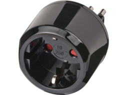 Adaptador De Viagem(adaptador De Tomada Para: Italiana E Plugue Europeu) Preto