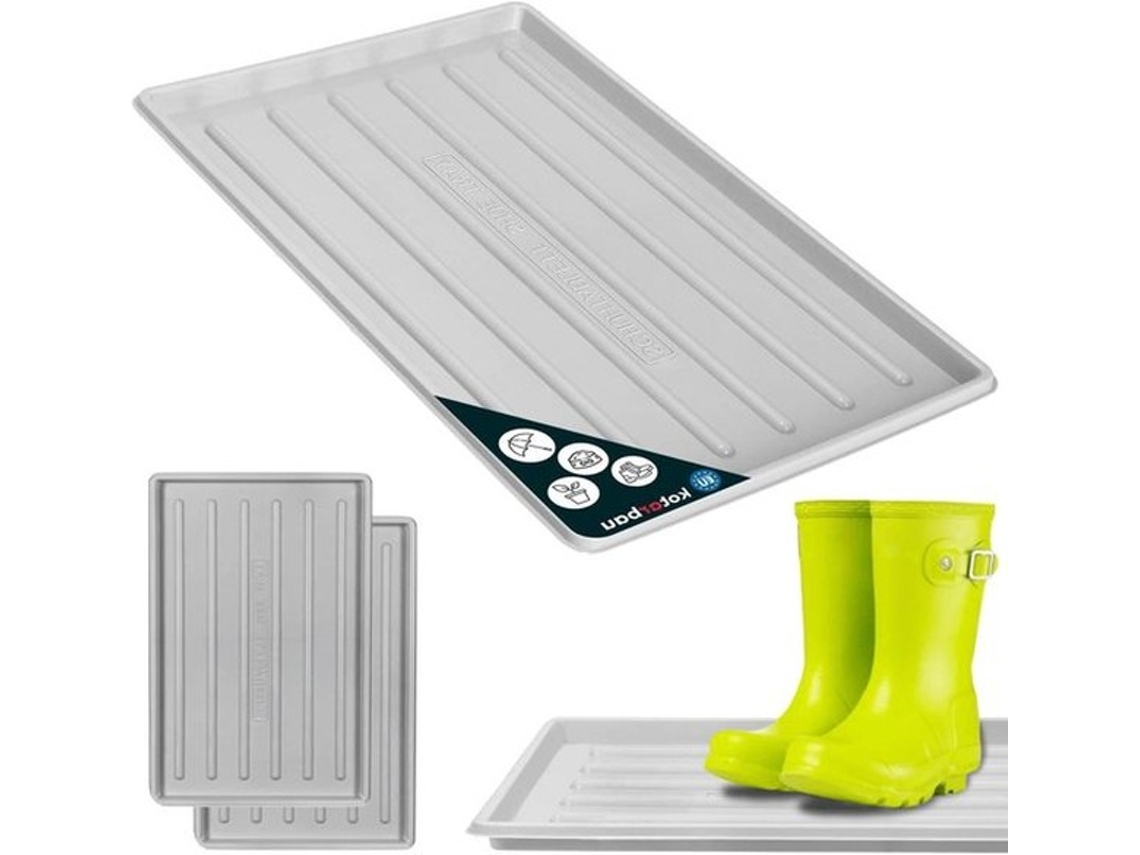 Set Van 2 Grijze Schoenenrekken 45 X 30 Cm