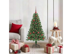 Vidaxl Árvore De Natal Artificial Verde 120 Cm Pvc, Aço E Plástico