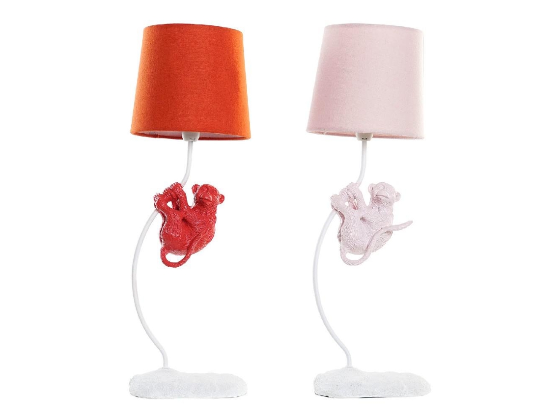Lâmpada de Mesa Dkd Home Decor Poliéster Resina 2 Pcs 19 X 17 X 53 Cm