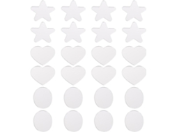 Conjunto de 24 adesivos com revestimento acrílico para capas de celular.