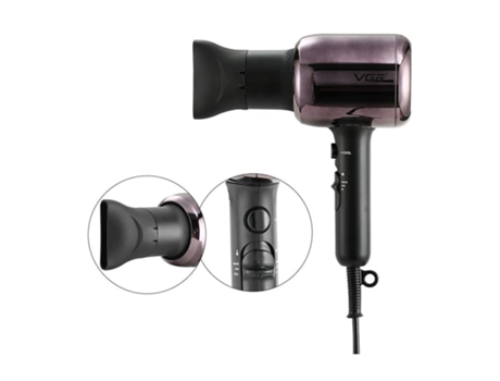 Secador de cabelo profissional íon negativo 2 velocidades salão 2000w V-418
