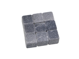 Conjunto 9 Pedras Refratárias Cinza Bebidas Bolsa Veludo BRILVIBERA