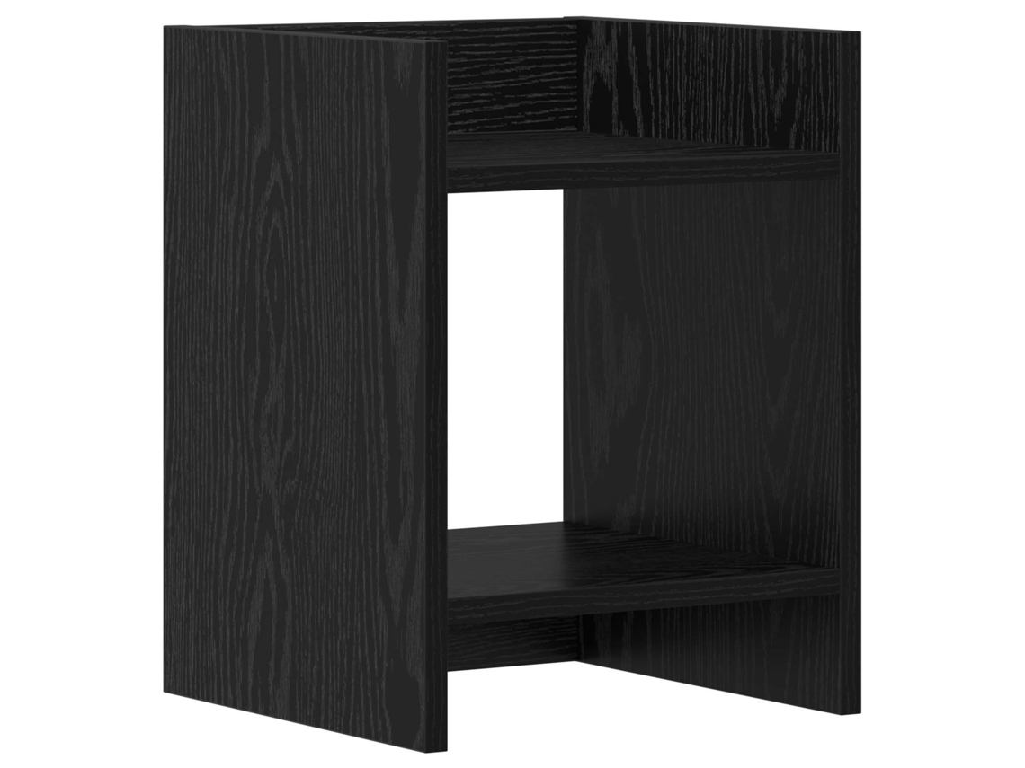 Conjunto 1 Suporte Para Plantas Vidaxl Preto Derivados De Madeira (30 X 30 X 40 Cm)