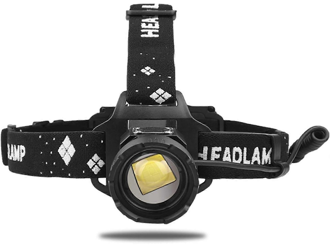 Lanterna De Cabeça Recarregável Com 5 Modos De Lúmen E Zoom, Ideal Para Camping E Caminhadas, Branca Olysi Shop
