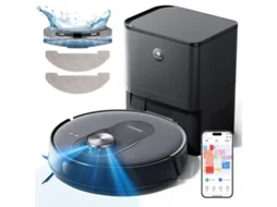 Aspirador Robô Proscenic Q8 MAX plus 8000Pa 3L Base Autowash - LiDAR - Detecção de Obstáculos (Autonomia 200 min / 230㎡ - Preto)