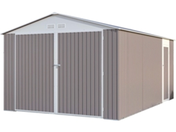Garagem metálica ''Nevada'' com porta de batente - 15,36 m²
