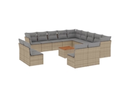 Garden Sofa Set, Garden Sofa Sets Vidaxl Bege Rattan / Vime (n/a)