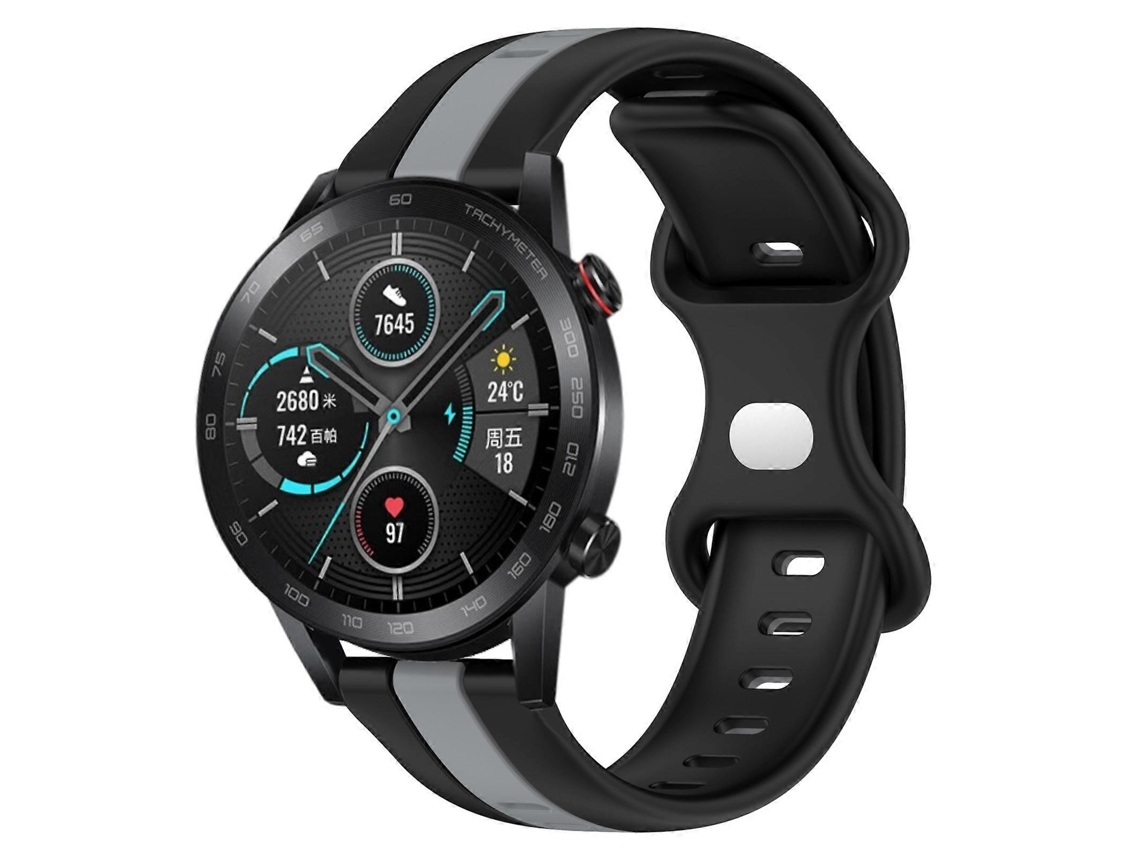 Pulseira De Silicone Bicolor Com Fecho Borboleta Para For Honor Magic Watch 2 (46 Mm X 20 Mm).