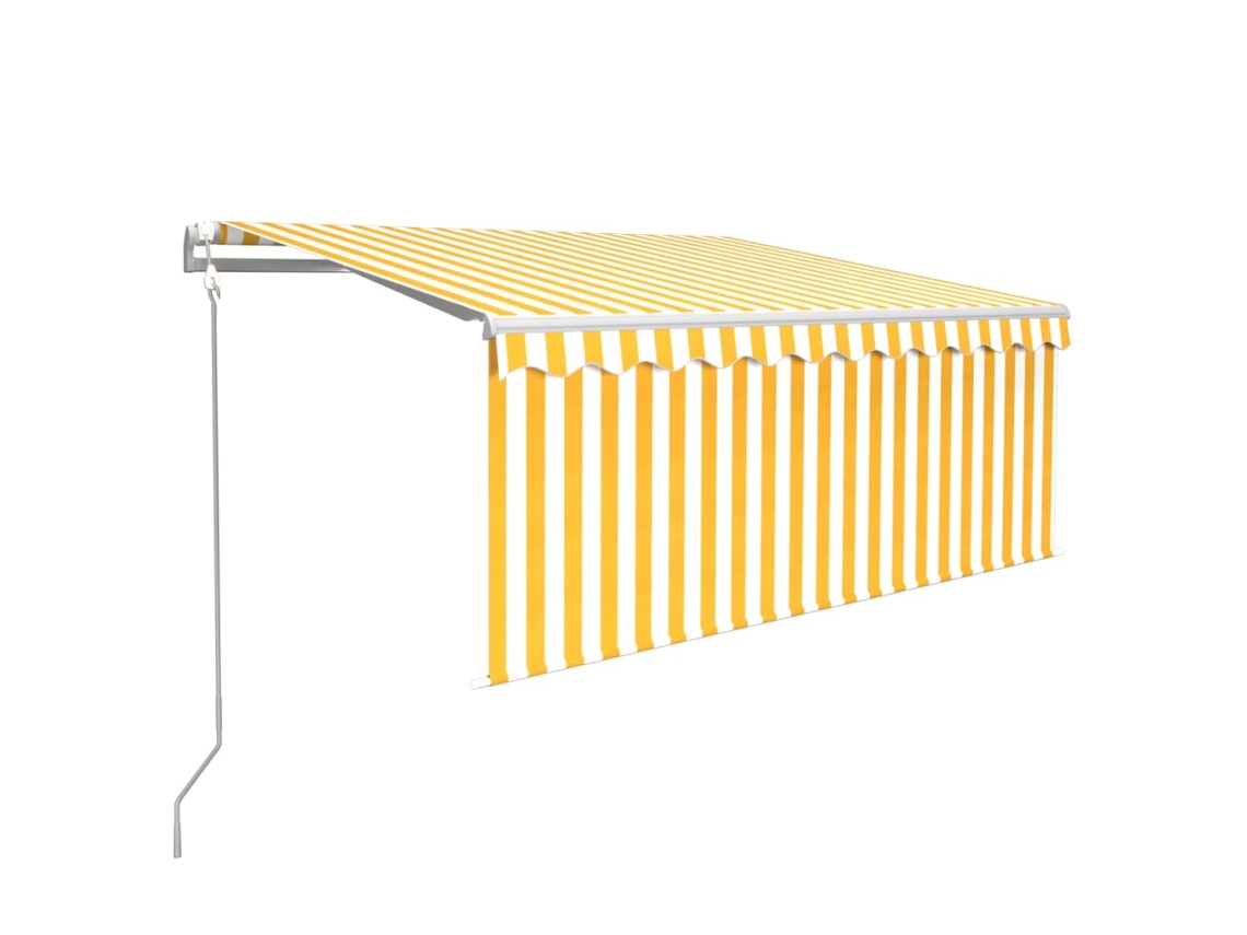 Retractable Awning, Retractable Awnings Vidaxl Amarelo Alumínio (3.5 X 2.5 M)