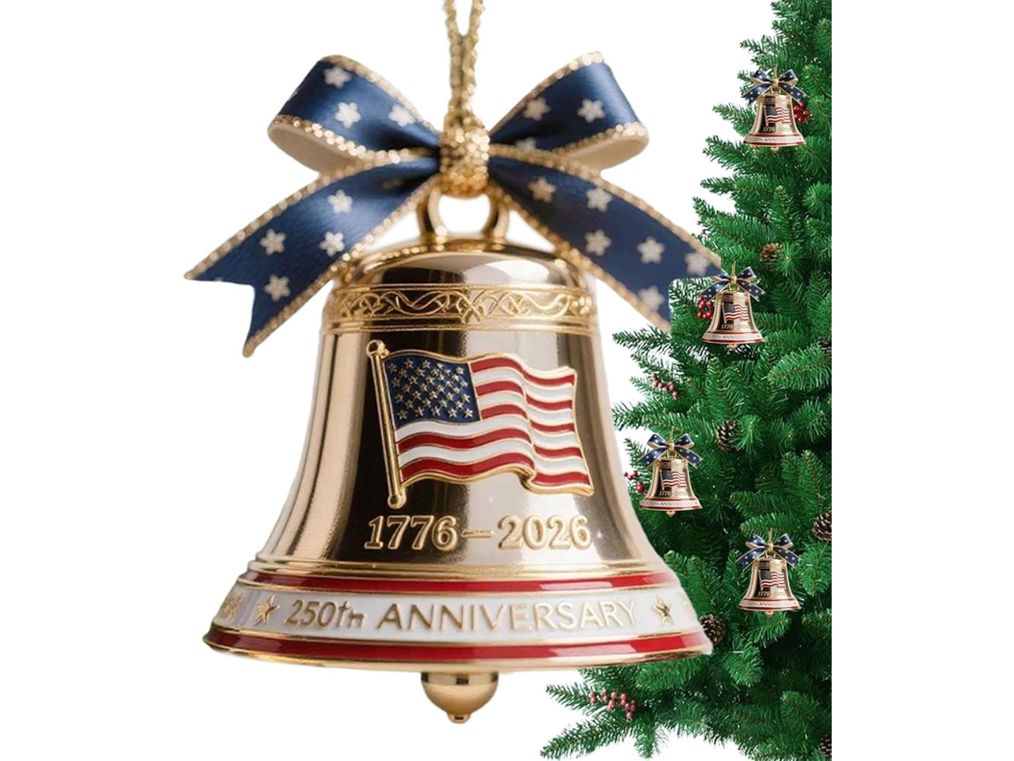 Ornamento De Sino Americano Em Comemoração Ao Seu 250º Aniversário |