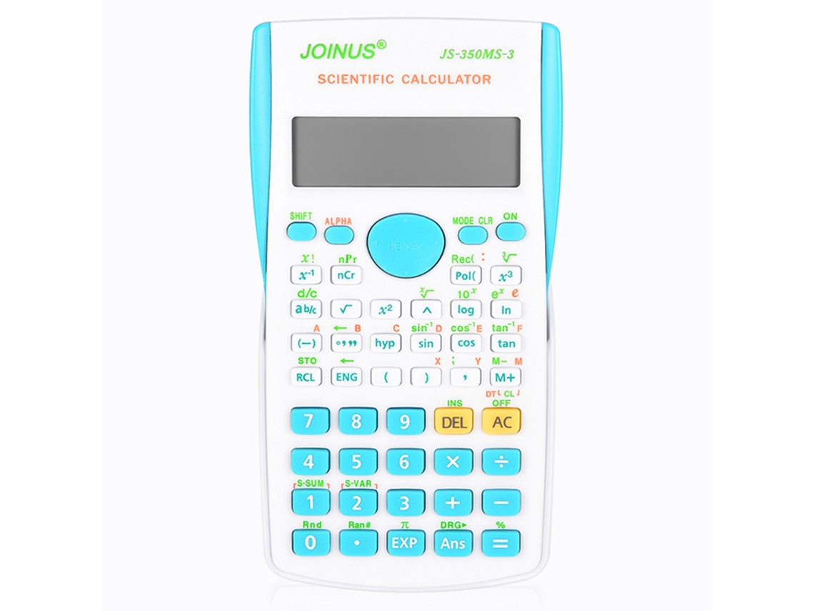 Calculadora Estudante Portátil Js-350ms-3 Azul