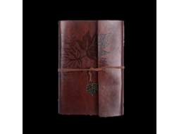 Caderno A6 em Couro Pu, Diário de Viagem Vintage, Caderno de Folhas Soltas com Design Elegante, Perfeito para Presentear BRILVIBERA