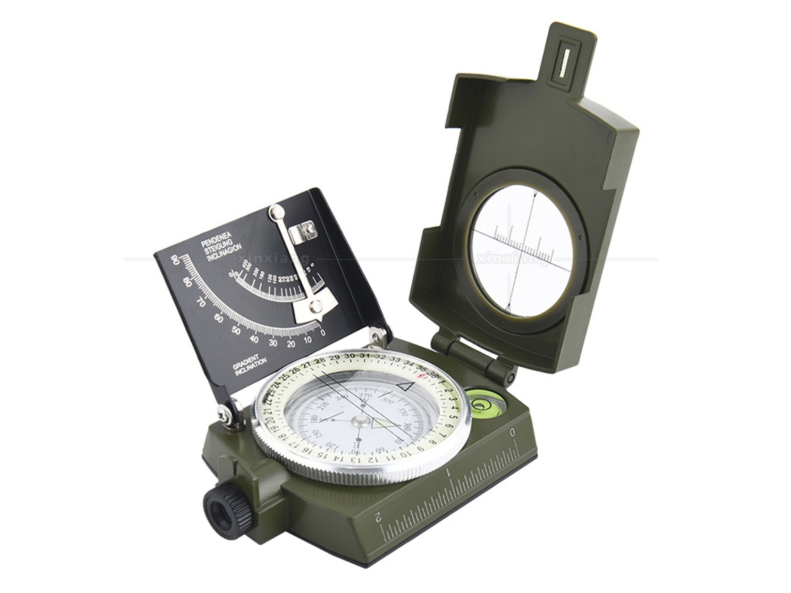 Bússola de Navegação Militar Resistente À Água para Trilhas com Luz Fluorescente AQUAFORGE