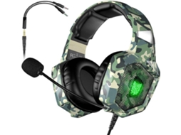 Auriculares com Fio ONIKUMA K8 (On Ear - Microfone - Noise Canceling - Verde)