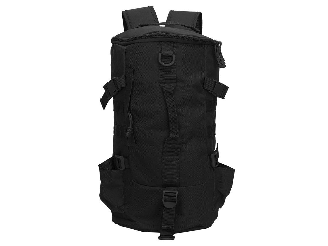 Mochila de Pesca com Suporte para Vara Preta