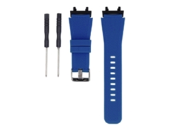 Pulseira de Silicone Ajustável Compatível com Amazfit Active Edge Azul Escuro