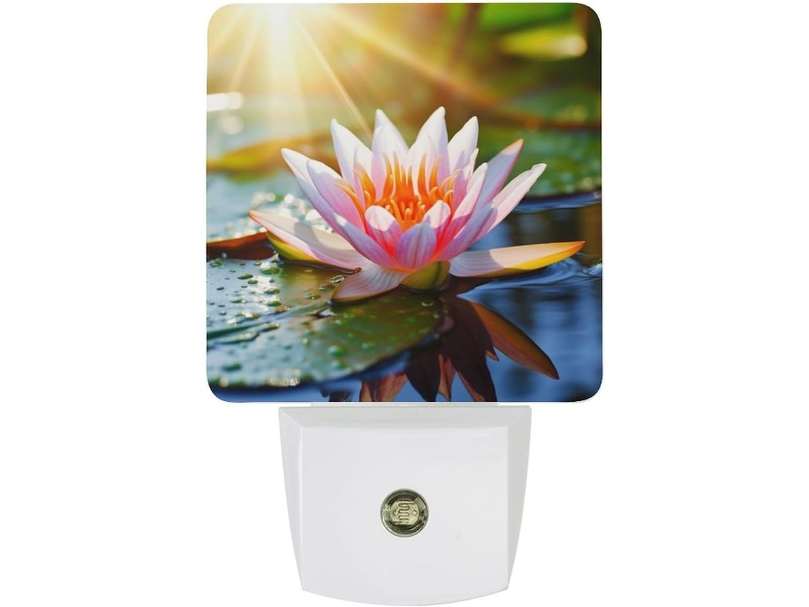 Luminária de parede com plugue, luminária noturna charmosa, luminária noturna solar eficiente, luz LED branca quente