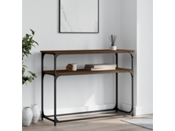 Vidaxl Mesa Consola 100x35,5x75 Cm Derivados Madeira Carvalho Castanho