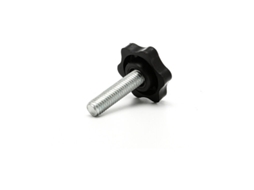 Conjunto De 6 Parafusos De Fixação Tipo Estrela Roscados M8 X 40 Mm, Pretos