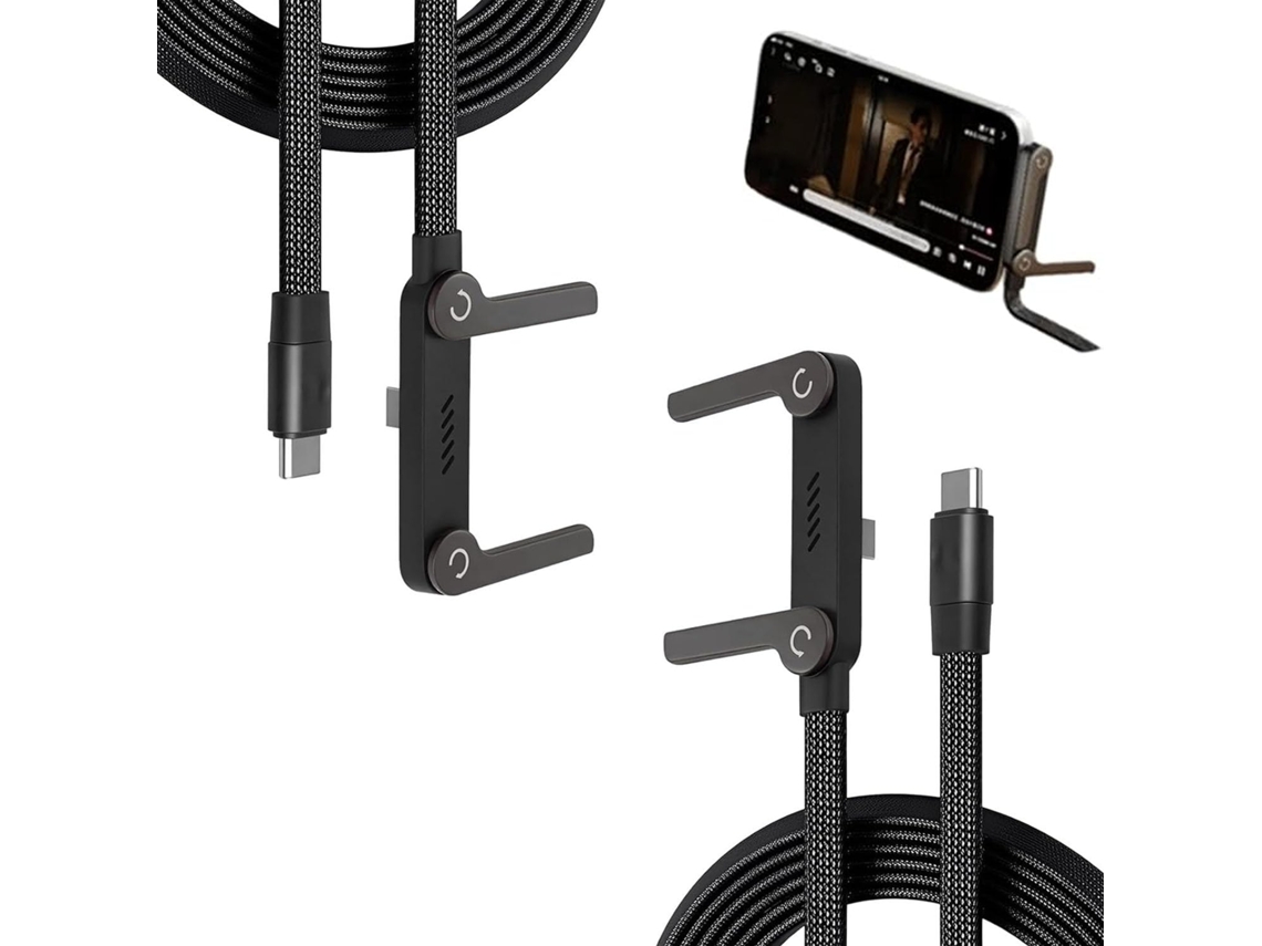 Tipo C E Suporte Dobrável Para Celular De 1 Resistente E Portátil