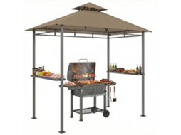 Pérgola CHEZMOI de 3x3m com toldo retrátil, cortinas, proteção solar UPF30+