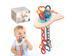 Mali brinquedo Sensorial de Puxar em Silicone Forma de Nave Espacial para Bebês 0 3 Anos