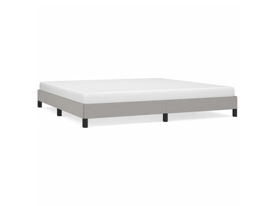 Bed Frame, Bed Frames Vidaxl Cinzeto Tecido (200 X 200 Cm)