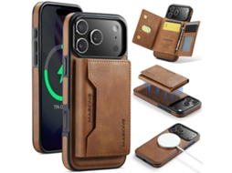 Capa Magking Para Iphone 17 Pro Com Suporte Para Cartão Magsafe - Marrom