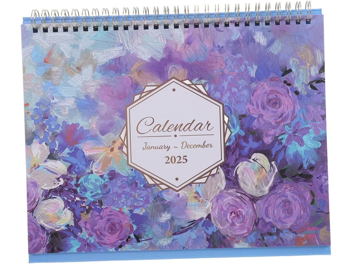 Calendário De Mesa Com Função Virar Páginas, Decorativo Chão Para