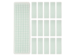 Conjunto de 60 pratos de plástico para fita adesiva decorativa Washi Tape, 15x5cm, organizadores para artesanato E
