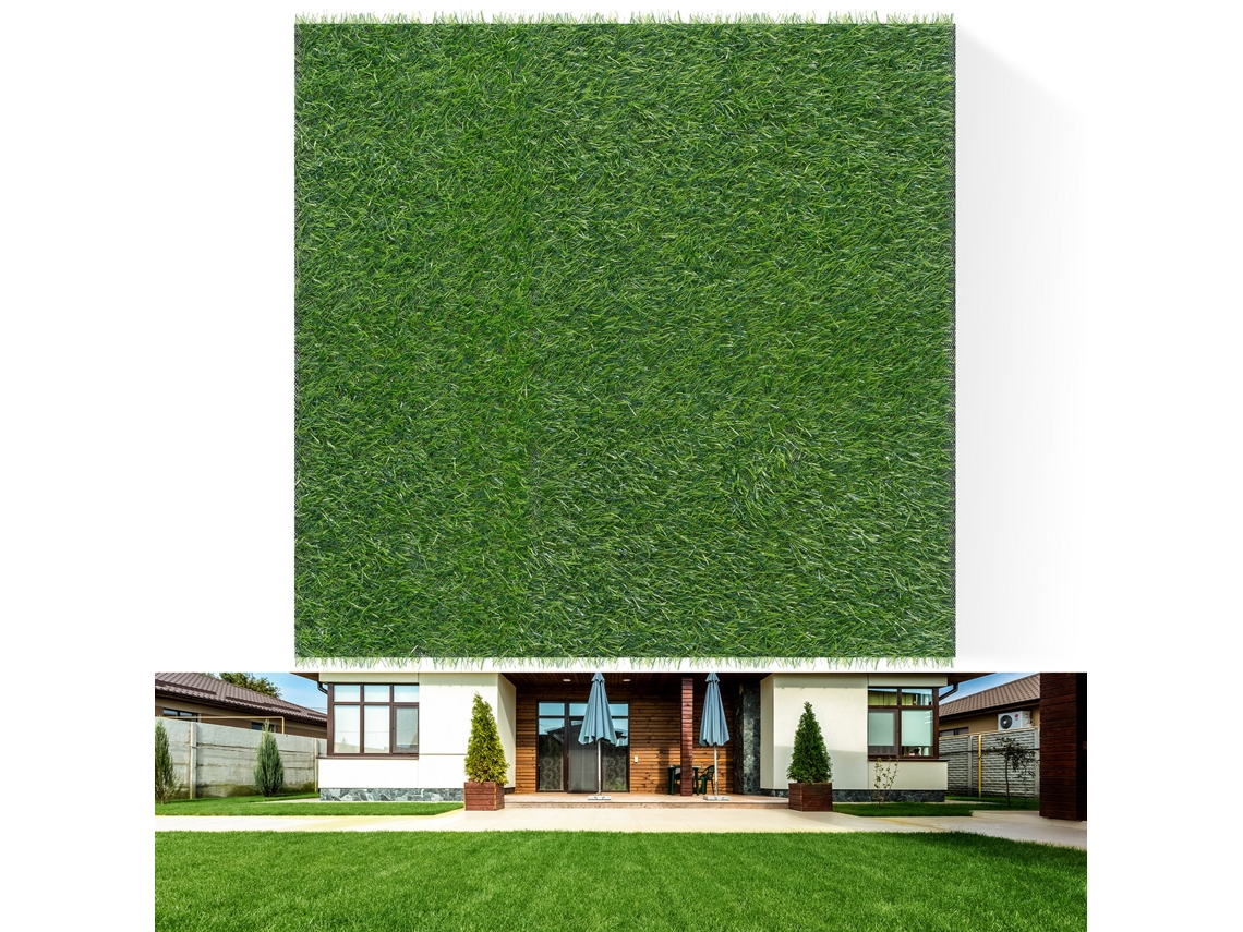 Tapete de Grama Artificial Realista 0.5x2m 20mm Altura Base Tpr Aparência Natural Jardins Gramados Paisagismo Interno Externo MDUG